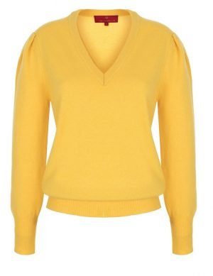 Cashmere blend Cuddle V Limone