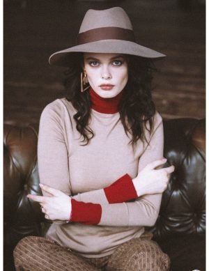 Fine Silk Blend Two Tone Turtleneck Autumn