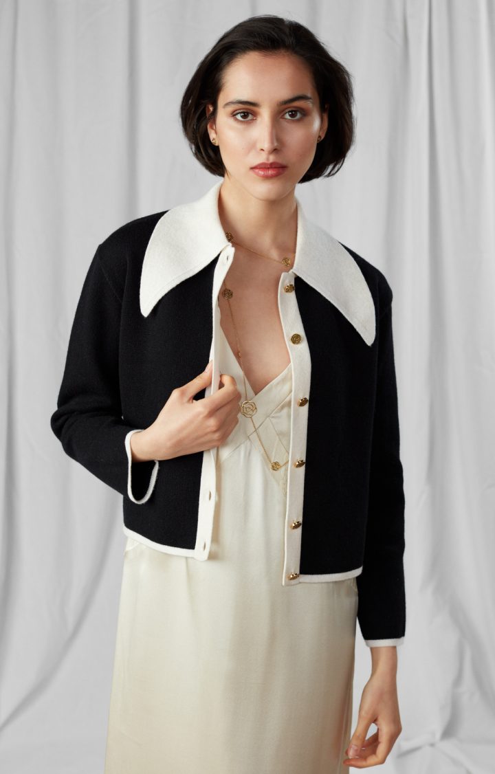 The Knitted Black Jacket AmiAmalia Luxury Knitwear