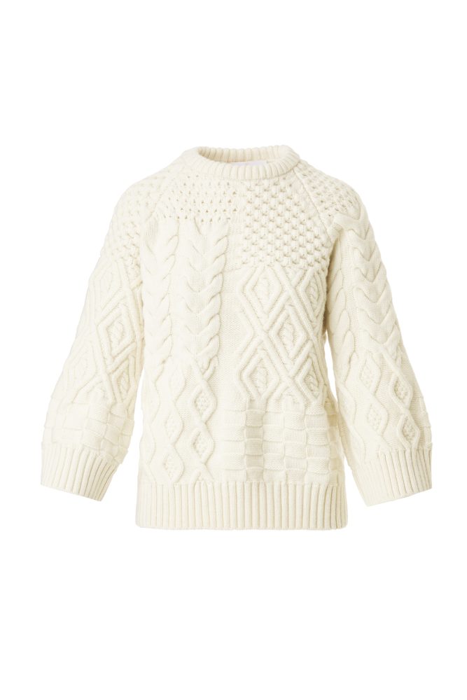 Knitted Structures Sweater, Cappuccino - AmiAmalia Luxury Knitwear