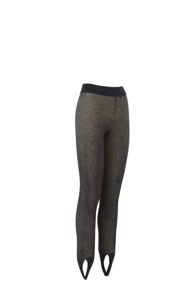 Knitted Leggings with Low-cut, Two-Tone Navy - AmiAmalia Luxury Knitwear
