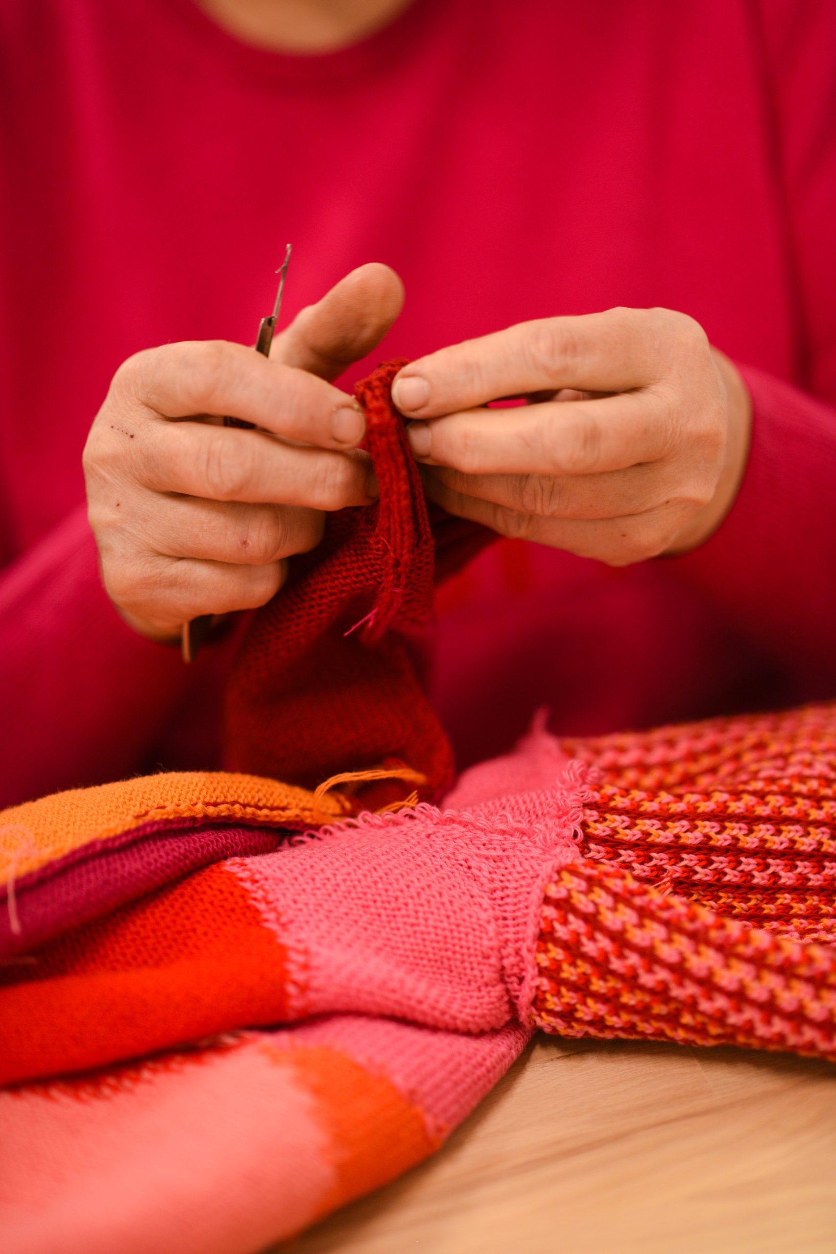 Knitted bra, Orange - AmiAmalia Luxury Knitwear