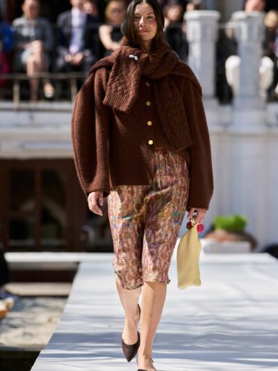 Jachetă "Hazel Bloom", mătase și mohair